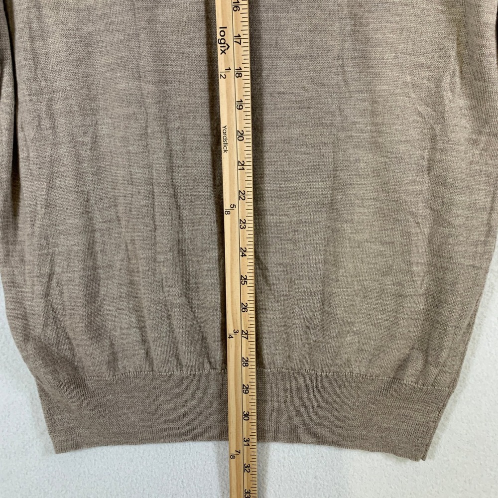 Jos. A. Bank Traveler's Collection Men's Merino Wool V Neck Sweater XXL Taupe - Picture 8 of 9